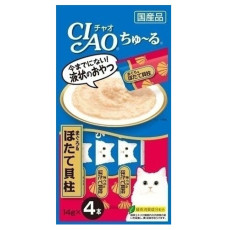 CIAO chura Tuna and Scallops (14 g x 4 pieces) 吞拿魚+帶子醬 (14gX 4塊) 